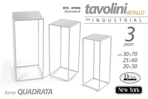 Set tavolini quadrati - set,