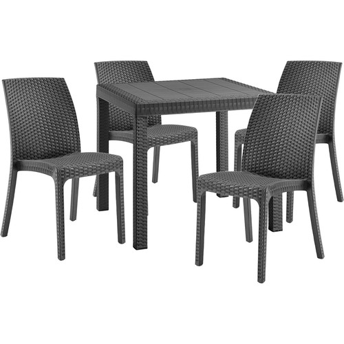 Set tavolo 80x80 con - set, sedie