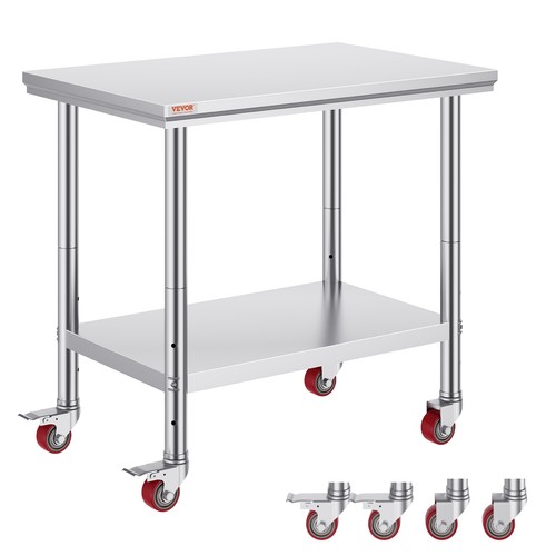 90x60cm tavolo acciaio inox - 90x60cm,